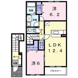 加太駅 徒歩19分 2階の物件間取画像